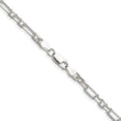 Sterling Silver D/C 4.5mm 3 Short Plus 1 Long Cable Link Chain