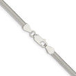Sterling Silver 3.5mm 6-sided Oval Snake Chain
