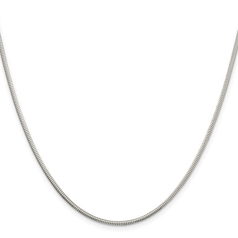 Sterling Silver 2mm Diamond-cut Snake Chain - Birthstone Company