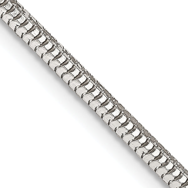 Sterling Silver 2.5mm Diamond-cut Snake Chain