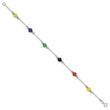 Multi-Color Jade Anklet in Sterling Silver, 9 Inch