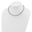 Sterling Silver 16inch 2mm Brown Leather Cord Necklace