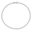 Sterling Silver Fancy Heart Link 9in. Anklet