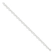 Sterling Silver Fancy Heart Link 9in. Anklet