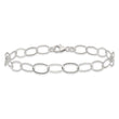 Sterling Silver Fancy Link Anklet