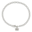 Sterling Silver Small Oval Rolo Link with Butterfly Anklet