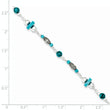 Sterling Silver Antiqued Turquoise Beaded Anklet