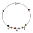 Sterling Silver Fancy Jasper Anklet Bracelet