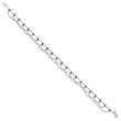 Sterling Silver Rhodolite Garnet Anklet - Birthstone Company