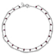 Sterling Silver Rhodolite Garnet Anklet - Birthstone Company