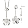 Sterling Silver Floral Necklace and Earring Set