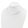 Sterling Silver 925 Polished Omega Necklace with Lobster Clasp - 16