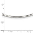 Sterling Silver 925 Polished Omega Necklace with Lobster Clasp - 16