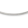 Sterling Silver 925 Polished Omega Necklace with Lobster Clasp - 16