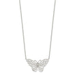 Sophia Jewelers 925 Sterling Silver Butterfly Necklace Polished Anti-Tarnish Finish - 18