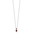 Brilliant Gemstones Sterling Silver with 14K Accent Rhodium-plated Garnet 18 Inch Necklace with 2 Inch Extender - Birthstone Company