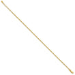 Sterling Silver Gold-tone D/C Rope 9in Plus 1in ext. Anklet