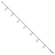 Sterling Silver 9 in Cross Anklet