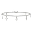 Sterling Silver 9 in Cross Anklet