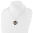 Sophia Jewelers Sterling Silver Enameled Heart Necklace with Polished Finish 17 in - Birthstone Company