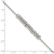 Sterling Silver 9inch Polished Fancy Love Ring Anklet