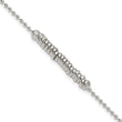 Sterling Silver 10inch Polished Fancy Love Ring Anklet