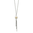 Sterling Silver 925 Enamel Drop Necklace with Fancy Lobster Clasp - 18
