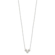 Sterling Silver Polished 3 Bead Necklace