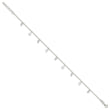 Sterling Silver Polished Bead Star and Moon 9in Plus 1in Ext. Anklet
