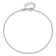 Sterling Silver Polished Rolo Chain with 1in ext. Anklet