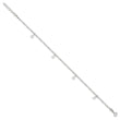 Sterling Silver Polished Star and Moon 9in Plus 1in Ext. Anklet