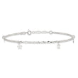 Sterling Silver Polished Star and Moon 9in Plus 1in Ext. Anklet