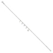 Sterling Silver LOVE 10 in Plus1 in Ext. Anklet