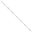 Sterling Silver Polished Flower 9in Plus 1in Ext. Anklet