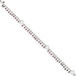 Sterling Silver Red Beads 10in Plus 1in Ext. Anklet - Birthstone Company