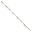 Sterling Silver Red Beads 10in Plus 1in Ext. Anklet - Birthstone Company
