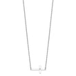 Sterling Silver Rhodium-plated Large D/C Sideways Cross Necklace