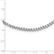 Sterling Shimmer Sterling Silver Rhodium-plated 24 inch 220 Stone CZ Riviera Necklace