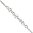 Sterling Silver 3 Dolphins Anklet