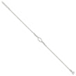 Sterling Silver Oval and Beaded 9in Plus 1in ext. Anklet