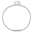 Sterling Silver 2-Strand Beaded 9in Plus 1in ext. Anklet