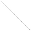 Sterling Silver Rhodium-plated Starfish 9 inch with a 2 inch extention Anklet