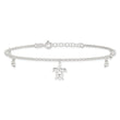 Sterling Silver Turtle Dangle Beads 9in Plus 1in Ext. Anklet