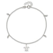 Sterling Silver Turtle Dangle Beads 9in Plus 1in Ext. Anklet