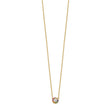 Prizma Sterling Silver Gold-tone 14K Flash Gold-plated 16 inch White and Colorful CZ Circle Necklace with 2 inch Extender