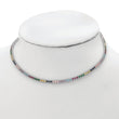 Prizma Sterling Silver Rhodium-plated 12 inch Colorful CZ Choker with 3 inch Extender