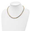 Prizma Sterling Silver Gold-tone 14K Flash Gold-plated 18 inch 3mm Colorful CZ Necklace