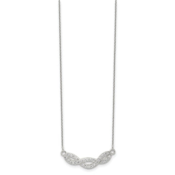 Sterling Silver CZ Fancy Necklace