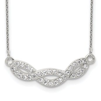 Sterling Silver CZ Fancy Necklace