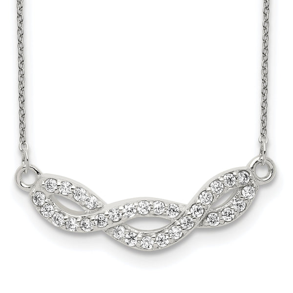 Sterling Silver CZ Fancy Necklace